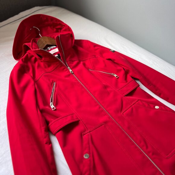 Red Autumn Jacket with Fleece Lining - Picture 8 of 14
